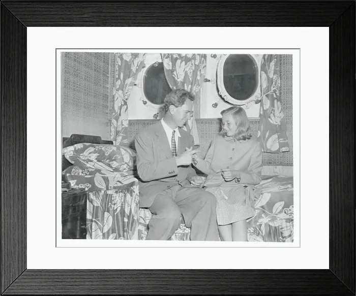 Framed Print : Pia Lindstrom and Her Father Framed Print : Pia Lindstrom and Her Father