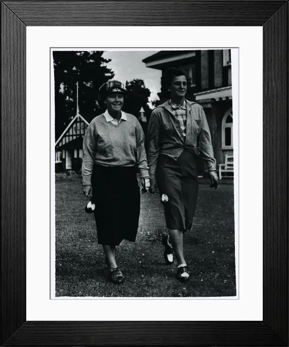 Framed Print : Babe Didrikson Walking with Patty Berg Framed Print : Babe Didrikson Walking with Patty Berg