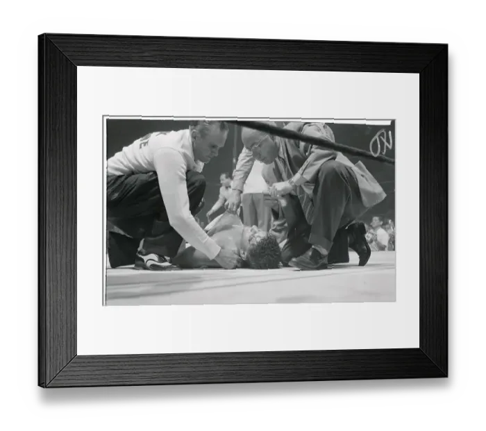 Framed Print : Rex Layne Being Examined Framed Print : Rex Layne Being Examined