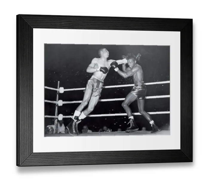 Framed Print : R. Turpin Punching Past S. Ray Robinson Framed Print : R. Turpin Punching Past S. Ray Robinson