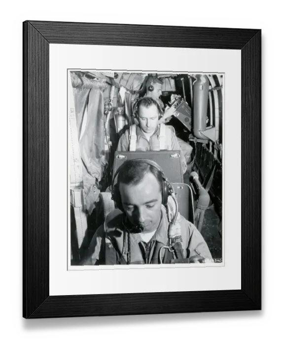 Framed Print : Air Crew Practicing Flight Proceedures Framed Print : Air Crew Practicing Flight Proceedures