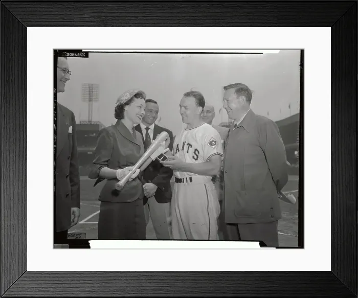 Framed Print : Ed Stanky Receiving Diamond Studded Baseball