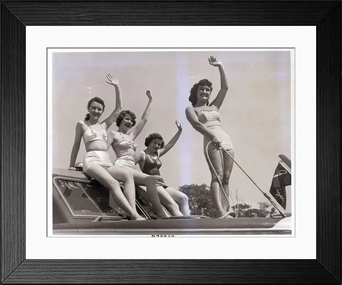Framed Print : Women Posing at Goodwill Day Events Framed Print : Women Posing at Goodwill Day Events