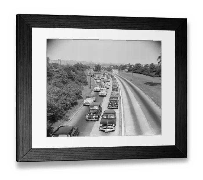 Framed Print : Traffic on Grand Central Parkway Framed Print : Traffic on Grand Central Parkway