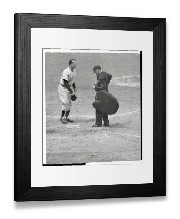 Framed Print : Baseball Tension on The Field Between Al Lopez and Bill Grieve Framed Print : Baseball Tension on The Field Between Al Lopez and Bill Grieve
