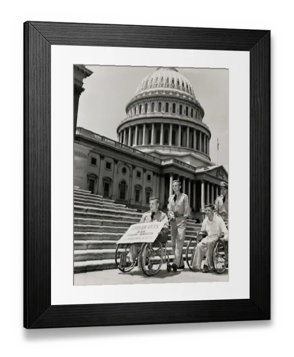 Framed Print : Korean Vets In Washington