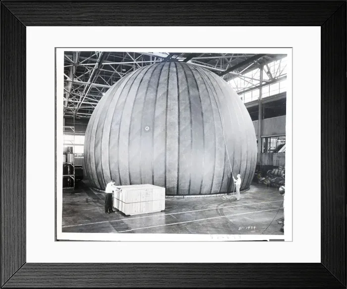 Framed Print : Inflated Radome with Shipping Crate Framed Print : Inflated Radome with Shipping Crate