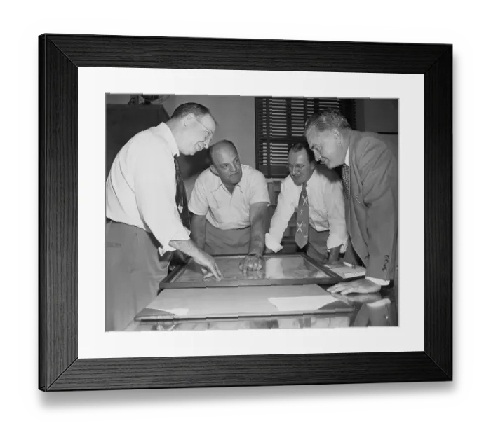 Framed Print : Mediation Consultants Discussing Map Plan