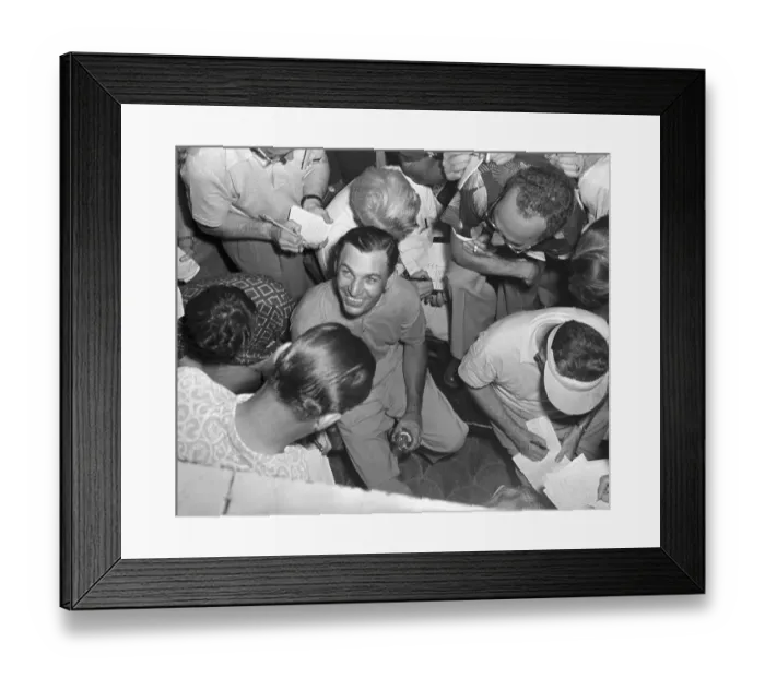 Framed Print : Ben Hogan Surrounded by Journalists Framed Print : Ben Hogan Surrounded by Journalists