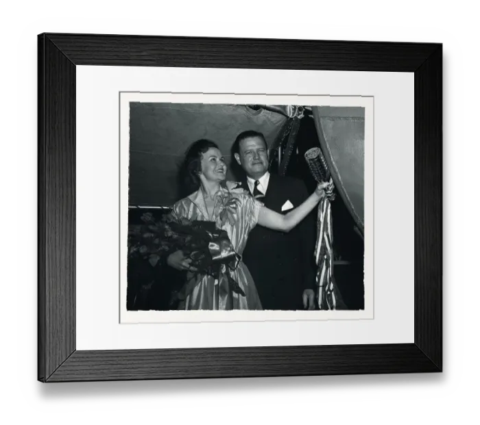 Framed Print : Woman About to Christen Sub With Bottle Framed Print : Woman About to Christen Sub With Bottle