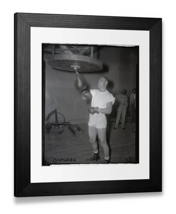 Framed Print : Joe Louis Working Out For Fight Framed Print : Joe Louis Working Out For Fight