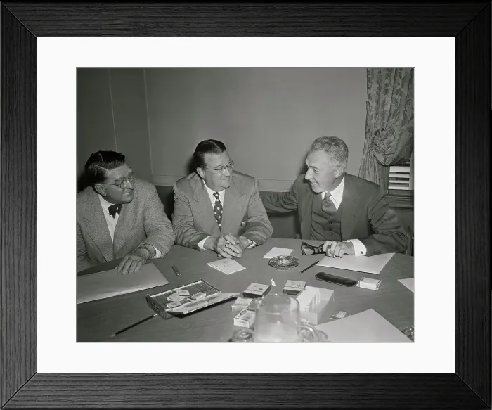 Framed Print : Baseball Representatives Holding Meeting