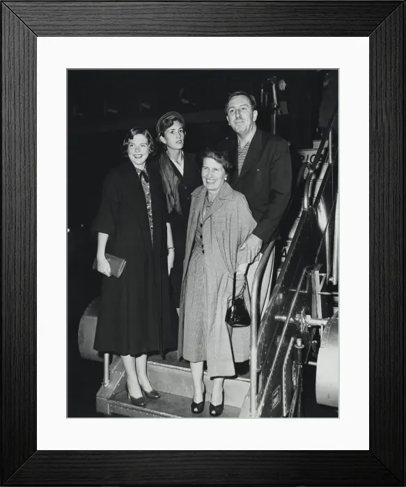 Framed Print : Walt Disney and Family Framed Print : Walt Disney and Family