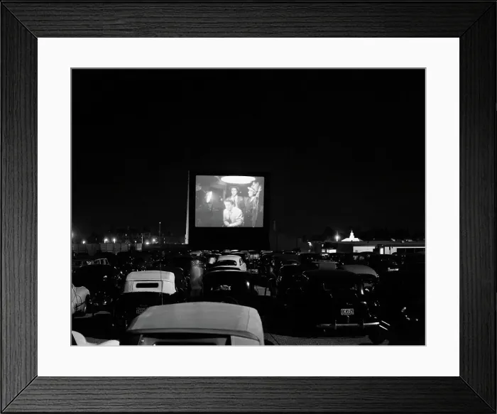 Framed Print : Movie Playing at Whitestone Bridge Drive-In Framed Print : Movie Playing at Whitestone Bridge Drive-In