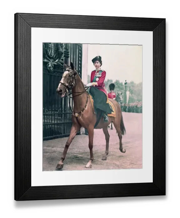 Framed Print : Princess Elizabeth Riding a Horse Framed Print : Princess Elizabeth Riding a Horse