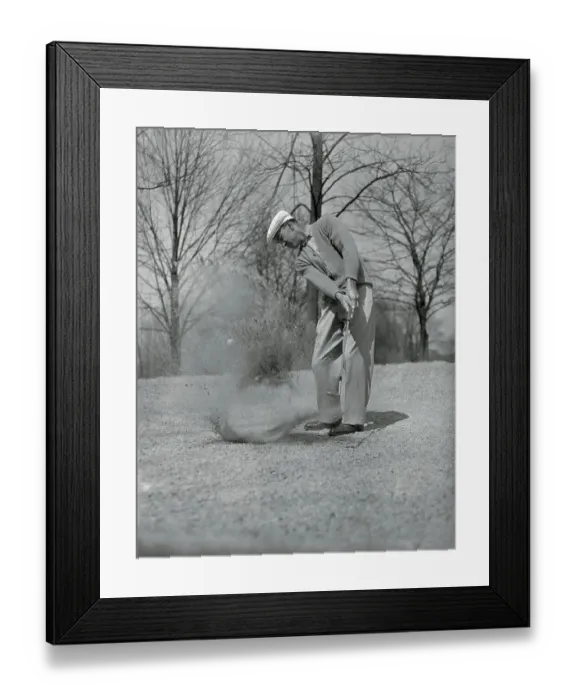Framed Print : Ben Hogan Hitting Ball Out of Sand Trap Framed Print : Ben Hogan Hitting Ball Out of Sand Trap