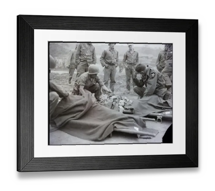 Framed Print : Wounded Soldier Receiving Aid Framed Print : Wounded Soldier Receiving Aid