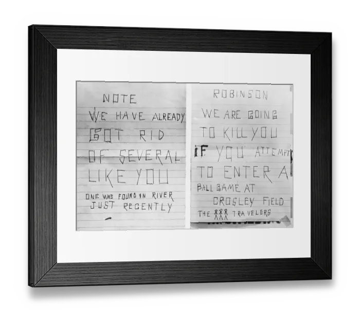 Framed Print : Copy of the Poison Pen Letter to Warren Giles Framed Print : Copy of the Poison Pen Letter to Warren Giles