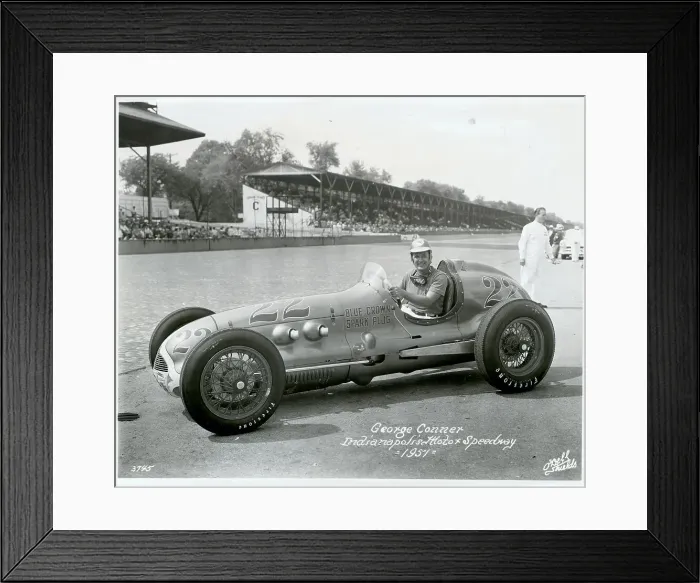 Framed Print : George Conner in Car at Indianapolis Motor Speedway Framed Print : George Conner in Car at Indianapolis Motor Speedway