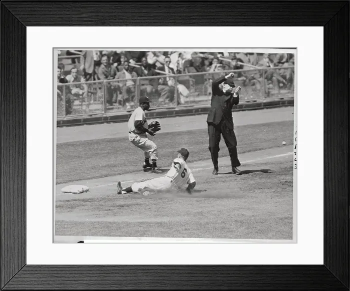 Framed Print : Mickey Mantle Playing Ball on Third Base