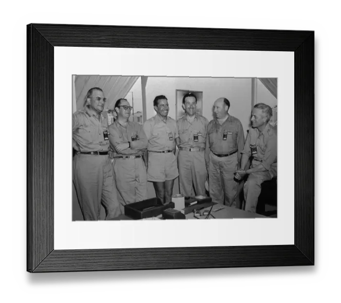 Framed Print : Group Prepare To Watch Atomic Blast Framed Print : Group Prepare To Watch Atomic Blast