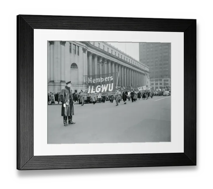 Framed Print : ILGWU Members Carrying Sign in May Day Parade Framed Print : ILGWU Members Carrying Sign in May Day Parade