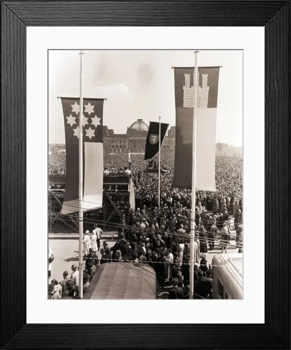 Framed Print : May Day Rally in West Berlin Framed Print : May Day Rally in West Berlin