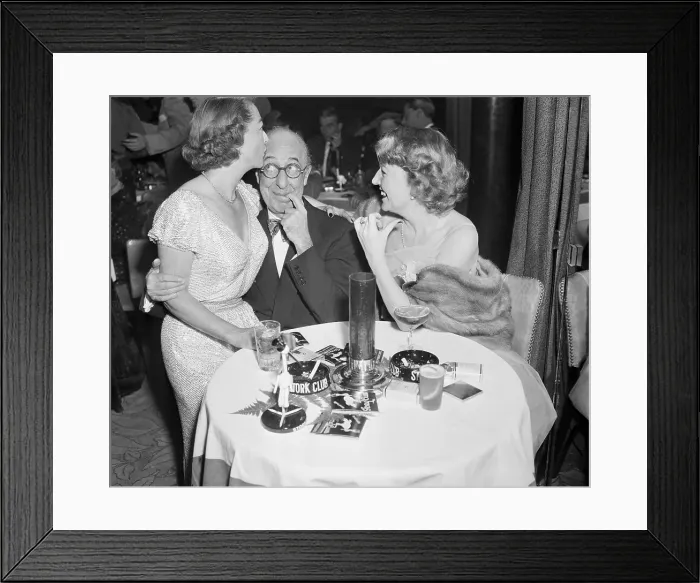 Framed Print : Joan Crawford Kissing Ed Wynn Framed Print : Joan Crawford Kissing Ed Wynn