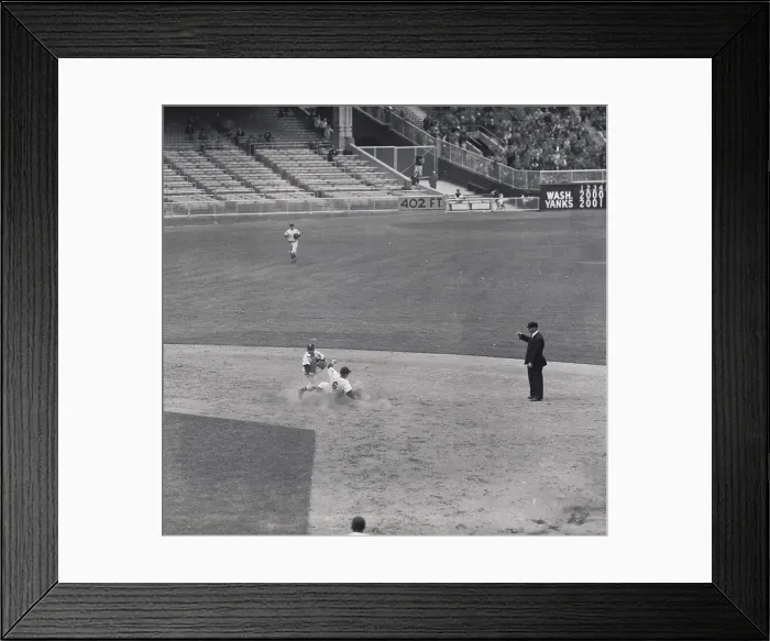Framed Print : Mickey Mantle Sliding into Base Framed Print : Mickey Mantle Sliding into Base