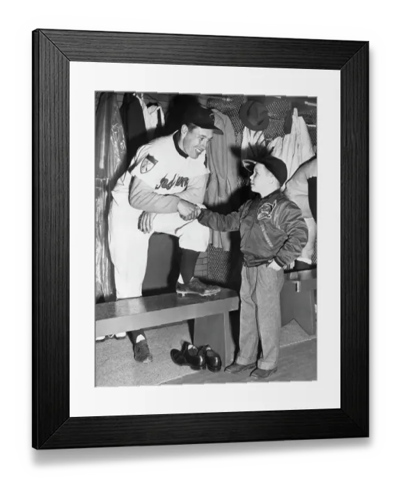 Framed Print : Boy W / Bob Feller In Locker Room Framed Print : Boy W / Bob Feller In Locker Room