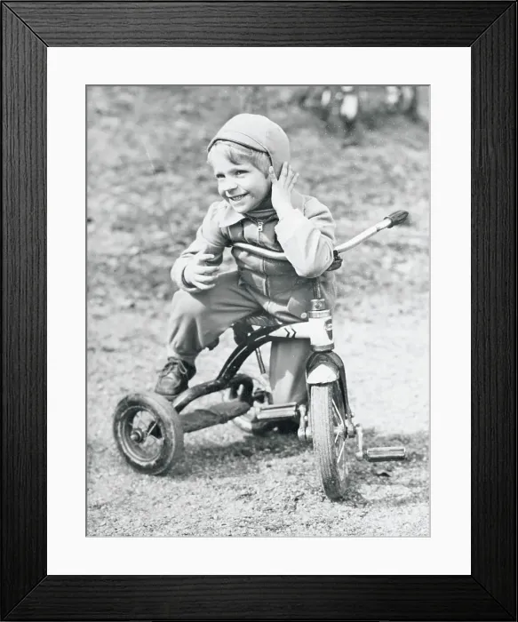 Framed Print : Young Prince Gustav on Tricycle Framed Print : Young Prince Gustav on Tricycle