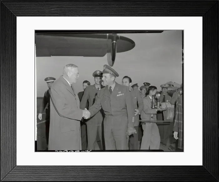 Framed Print : Dulles and Ridgway Shaking Hands Framed Print : Dulles and Ridgway Shaking Hands