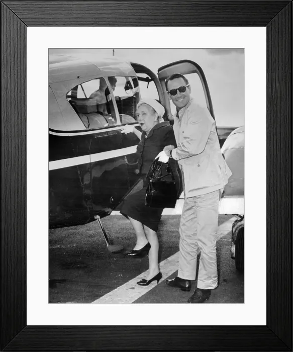 Framed Print : Mary Pickford Being Helped Aboard Plane Framed Print : Mary Pickford Being Helped Aboard Plane