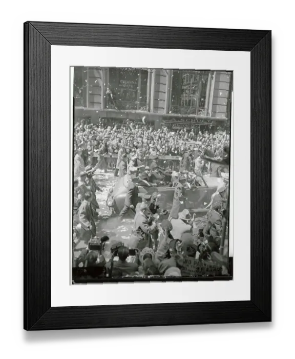 Framed Print : View of Parade for Douglas MacArthur Framed Print : View of Parade for Douglas MacArthur