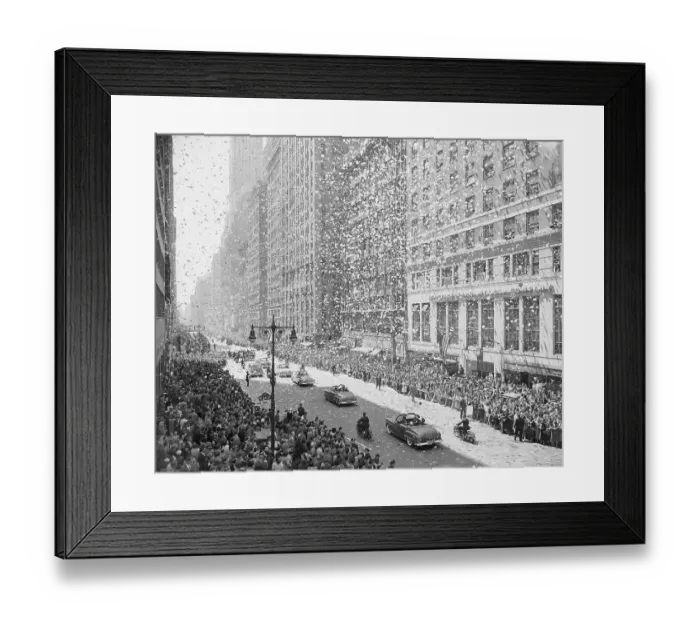 Framed Print : Confetti / Motorcade / Gen Douglas Macarthur Framed Print : Confetti / Motorcade / Gen Douglas Macarthur