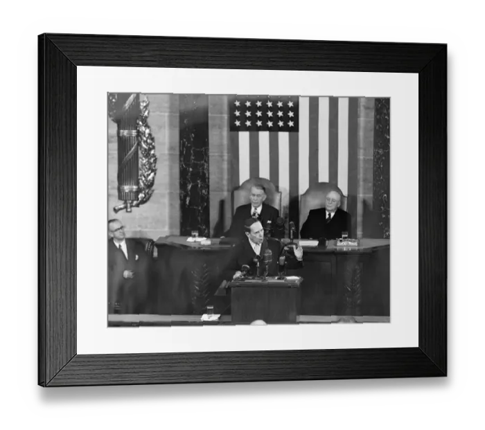 Framed Print : General MacArthur Addressing Congress Framed Print : General MacArthur Addressing Congress
