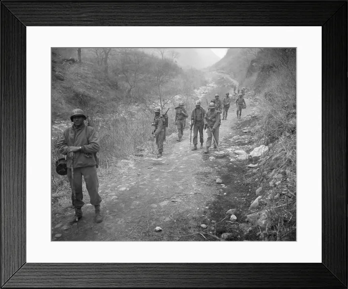 Framed Print : Combat Engineers Sweep For Mines & Traps Framed Print : Combat Engineers Sweep For Mines & Traps