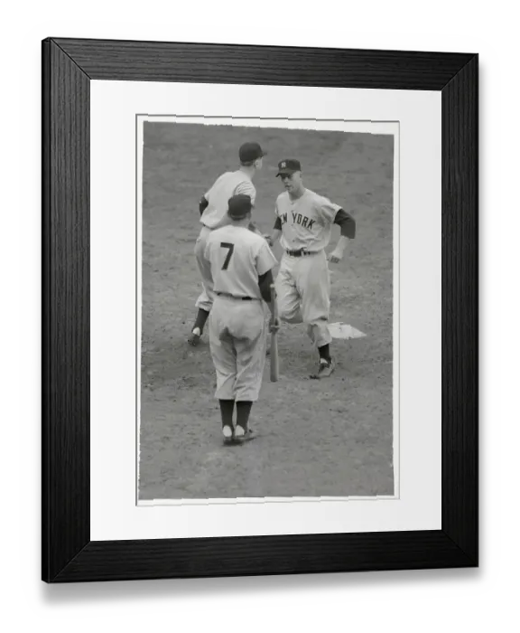 Framed Print : Mickey Mantle After Hitting Homerun