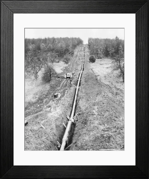 Framed Print : Open Trench with Natural Gas Pipeline Framed Print : Open Trench with Natural Gas Pipeline