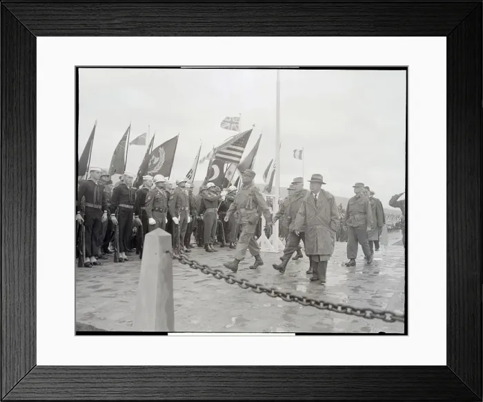 Framed Print : Officials Reviewing Honor Guard Framed Print : Officials Reviewing Honor Guard
