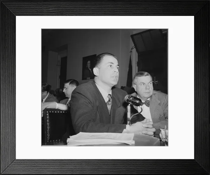 Framed Print : Screenwriter Robert Lees Testifying During McCarthy Hearings Framed Print : Screenwriter Robert Lees Testifying During McCarthy Hearings