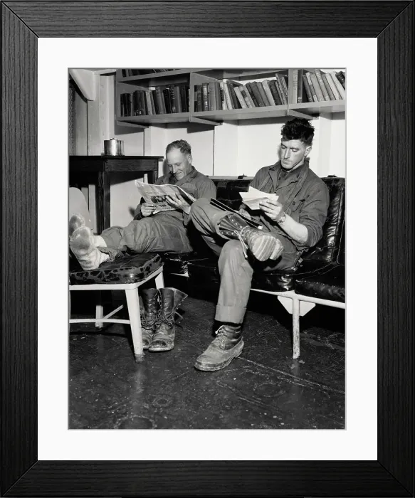 Framed Print : Soldiers Relaxing In Ship's Library Framed Print : Soldiers Relaxing In Ship's Library