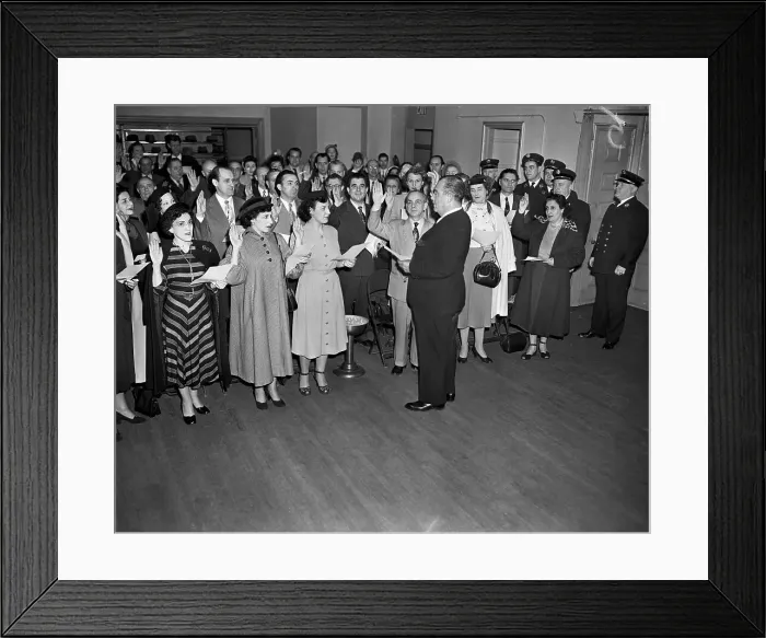 Framed Print : Grover Whalen Swearing In Opera Chorus Framed Print : Grover Whalen Swearing In Opera Chorus