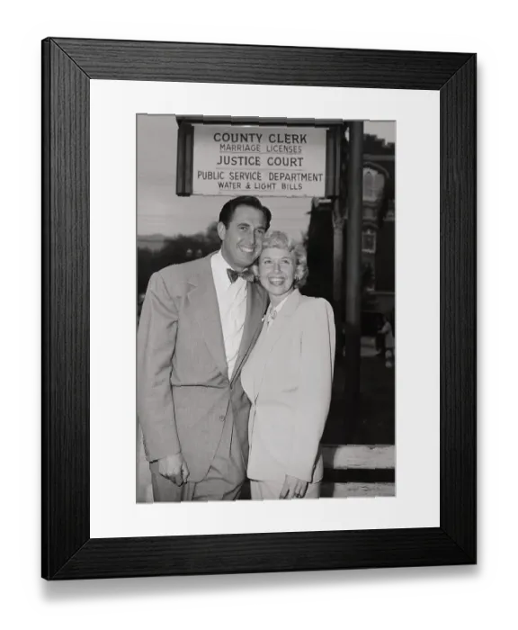 Framed Print : Doris Day Marrying Marty Melcher Framed Print : Doris Day Marrying Marty Melcher