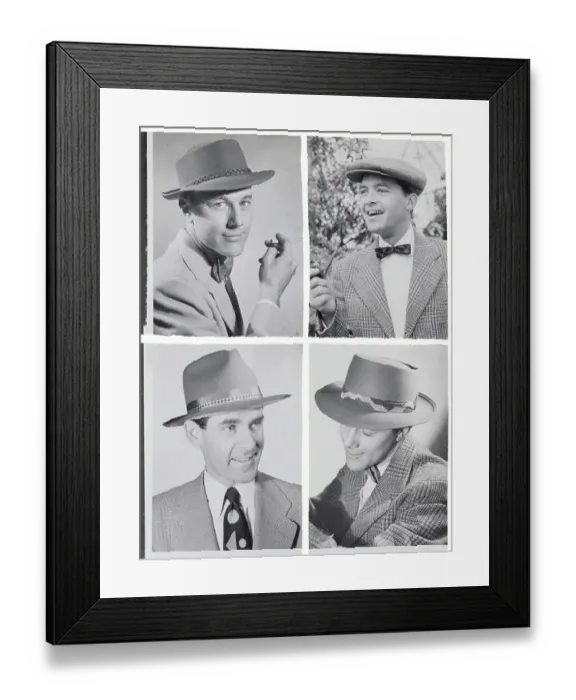 Framed Print : Portraits of Men Wearing Hats Framed Print : Portraits of Men Wearing Hats
