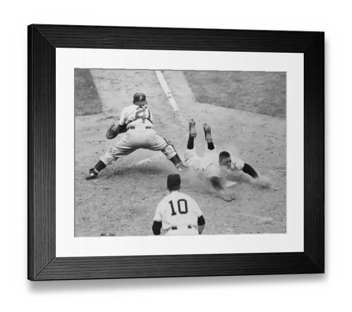 Framed Print : Willie Mays Sliding Towards Base Framed Print : Willie Mays Sliding Towards Base
