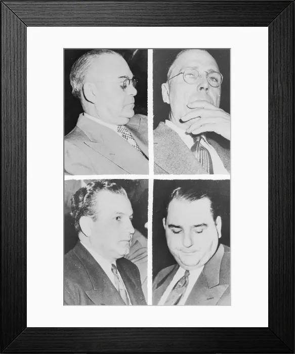 Framed Print : Gangsters Indicted for Contempt of Congress Framed Print : Gangsters Indicted for Contempt of Congress