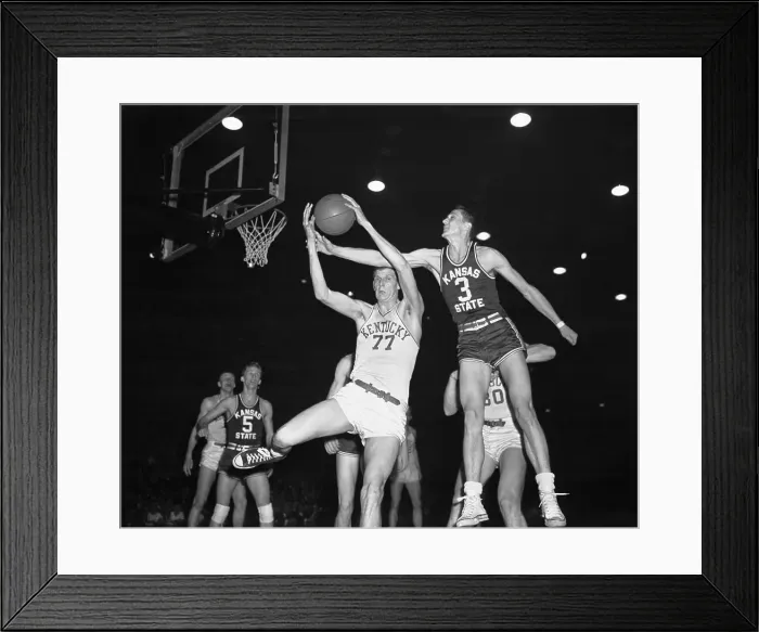 Framed Print : Ed Head and Bill Spivey Battling at the Net Framed Print : Ed Head and Bill Spivey Battling at the Net