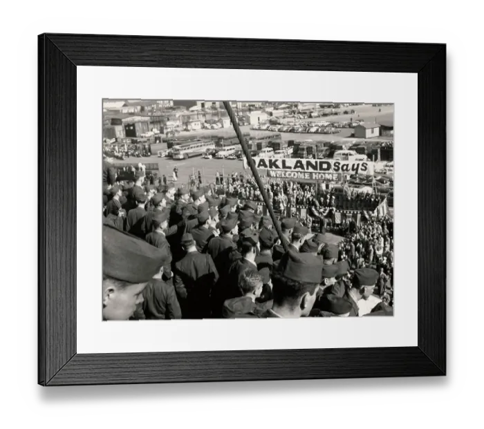 Framed Print : Korean War Veterans Arriving In California Framed Print : Korean War Veterans Arriving In California