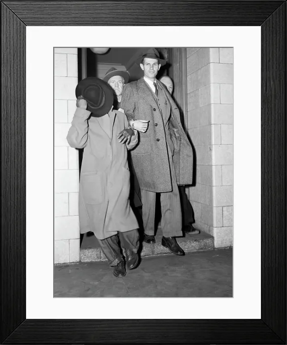 Framed Print : Alger Hiss Handcuffed to Receive Sentence Framed Print : Alger Hiss Handcuffed to Receive Sentence